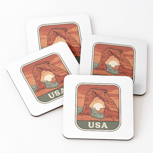Item preview, Arches National Park Desert Sunset Retro USA Travel designed and sold by Paper Drip.