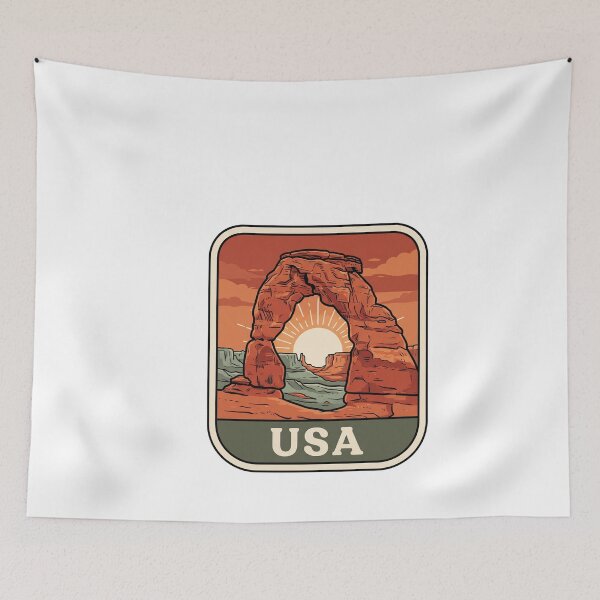 Item preview, Arches National Park Desert Sunset Retro USA Travel designed and sold by Paper Drip.
