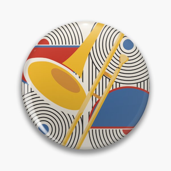 Item preview, Bauhaus Trombone Print | Geometric Brass Instrument Art | Mid-Century Modern Music Print | Abstract Jazz Decor designed and sold by Studio pod Burom.