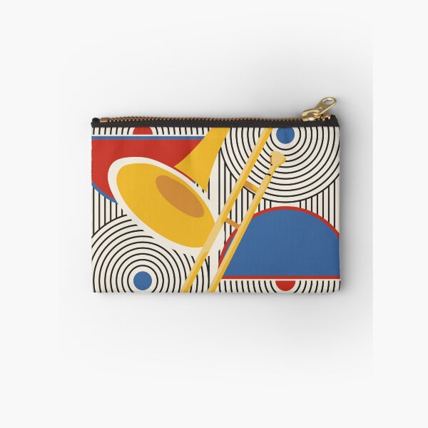 Item preview, Bauhaus Trombone Print | Geometric Brass Instrument Art | Mid-Century Modern Music Print | Abstract Jazz Decor designed and sold by Studio pod Burom.