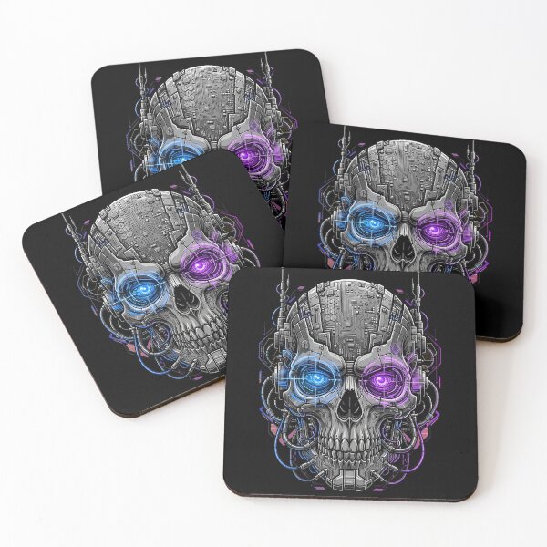 Item preview, Futuristic Cyberpunk Skull Artwork designed and sold by SurStudio.