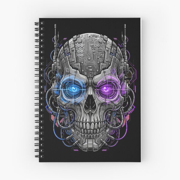 Item preview, Futuristic Cyberpunk Skull Artwork designed and sold by SurStudio.