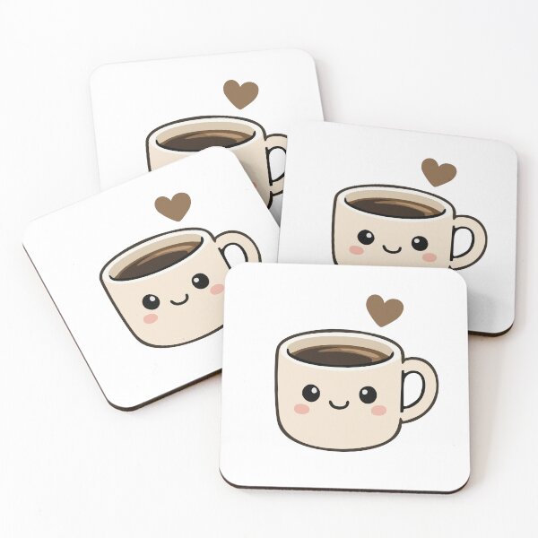 Item preview, Cute Kawaii Coffee Cup With Heart Sticker designed and sold by VectorForge Studio.