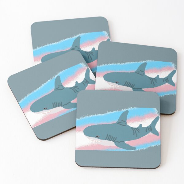 Item preview, Blahaj with Trans Flag designed and sold by TimmysToms.