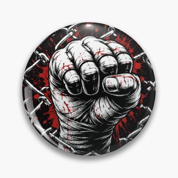 Item preview, Fighter's Fist Cage Badge designed and sold by RadekArt.