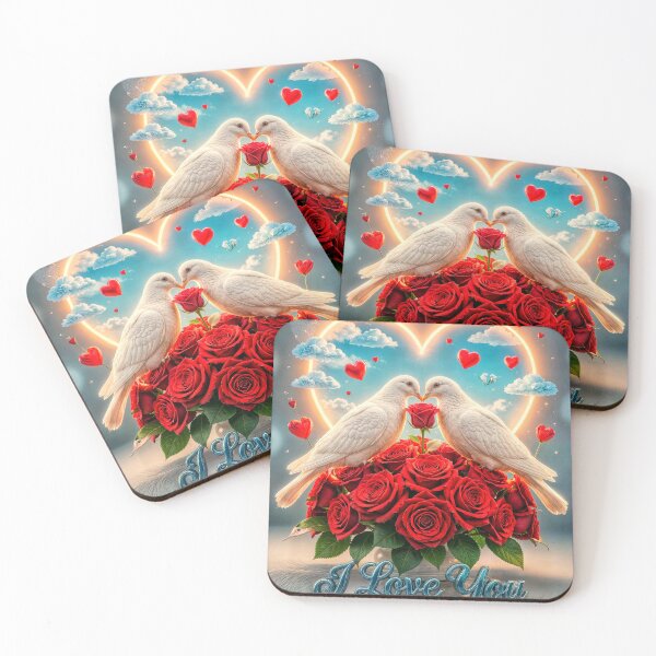 Item preview, Lovebirds and roses? My heart just fluttered! designed and sold by The Empire Of Digital Art..