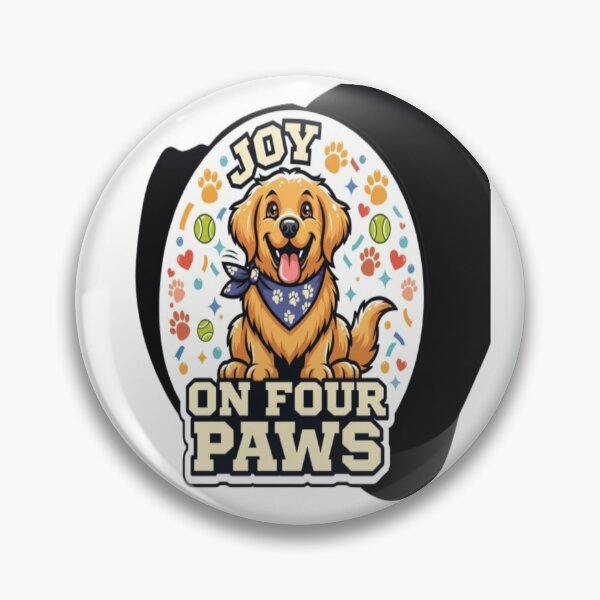 Item preview, Joy On Four Paws Cute Golden Retriever Dog Lover Gift designed and sold by ClaussShop.