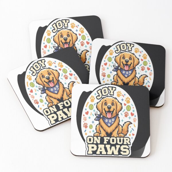 Item preview, Joy On Four Paws Cute Golden Retriever Dog Lover Gift designed and sold by ClaussShop.