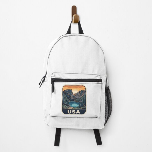 Item preview, American Wilderness Alpine Lake Sunset Vintage Badge designed and sold by Paper Drip.