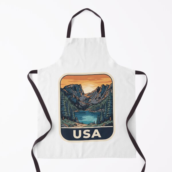 Item preview, American Wilderness Alpine Lake Sunset Vintage Badge designed and sold by Paper Drip.