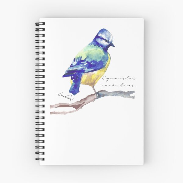 Item preview, Blue Tit Watercolour Bird Painting designed and sold by Lenka Draws.