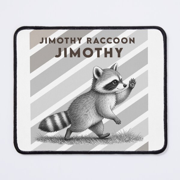 Item preview,  jimothy raccoon black and white  designed and sold by 4Dart.