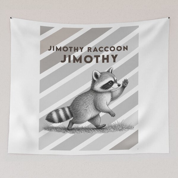 Item preview,  jimothy raccoon black and white  designed and sold by 4Dart.