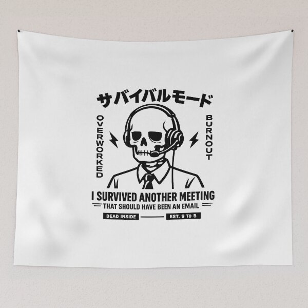 Item preview, Monochrome Survival Mode Skeleton designed and sold by teemix.