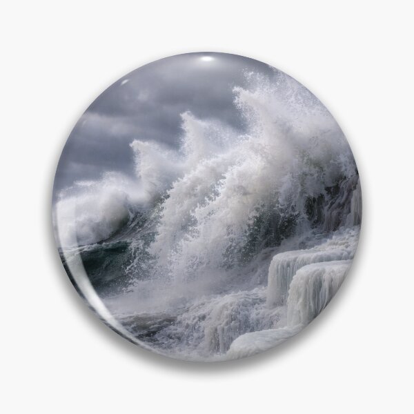 Item preview, Frozen Ocean Waves – Winter Coastal designed and sold by Yomere.