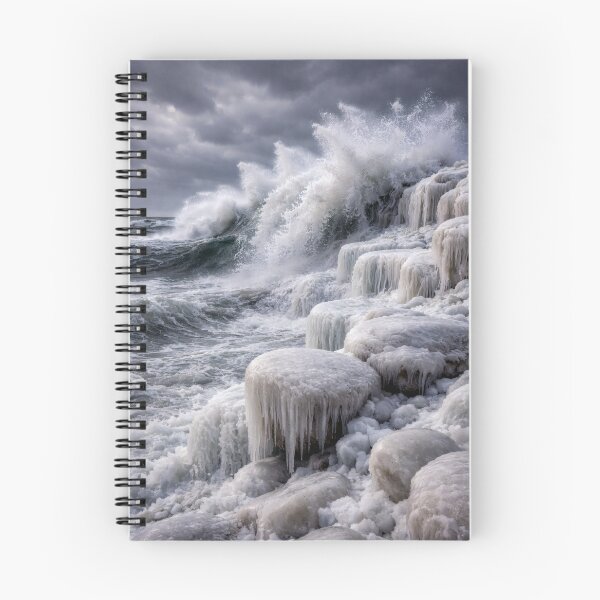 Item preview, Frozen Ocean Waves – Winter Coastal designed and sold by Yomere.