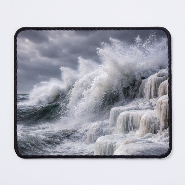 Item preview, Frozen Ocean Waves – Winter Coastal designed and sold by Yomere.