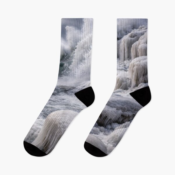 Item preview, Frozen Ocean Waves – Winter Coastal designed and sold by Yomere.