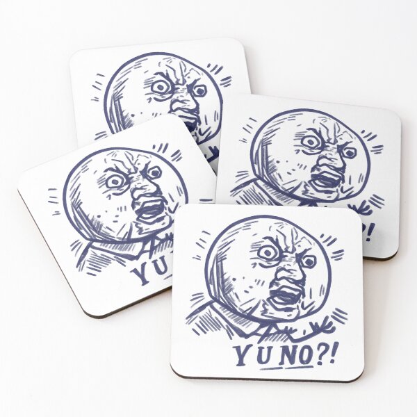 Item preview, Y U NO? Retro Vintage Meme Face | Classic Rage Comic Reaction | Funny Internet Meme Sticker designed and sold by StickyDelights.