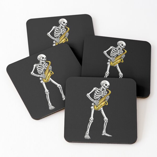 Item preview, Skeleton Playing Saxophone Funny Musician Halloween Design designed and sold by LiftyGifts.