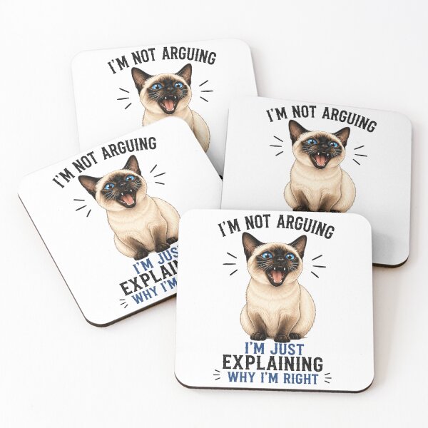 Item preview, I'm Not Arguing I'm Just Explaining Why I'm Right – Funny Siamese Cat T-Shirt | Sarcastic Cat Lover Gift | Cute Blue-Eyed Cat Graphic designed and sold by TeehMeow.