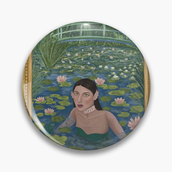 Item preview, Impressionist mermaid in a Monet pond - Mermay designed and sold by SorceressApprentice.