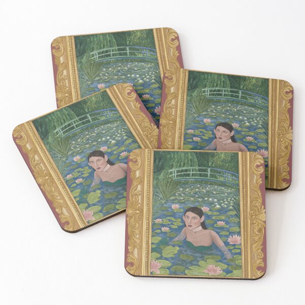 Item preview, Impressionist mermaid in a Monet pond - Mermay designed and sold by SorceressApprentice.