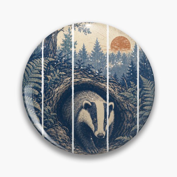 Item preview, Badger at the Woodland Den designed and sold by VisualArtsOasis.