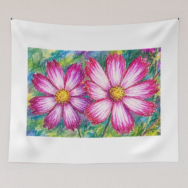 Item preview, Summer Flower Drawed in Crayon designed and sold by erenazepeda.