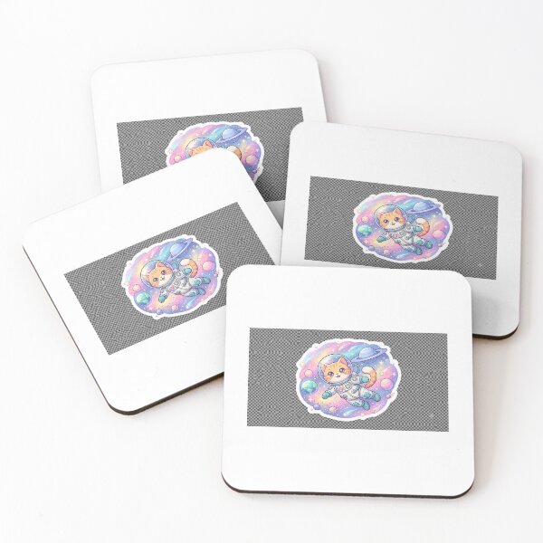 Item preview, Cute Space Astronaut Cat Vector Sticker Design | Print-on-Demand Art Creation designed and sold by skpcreation.