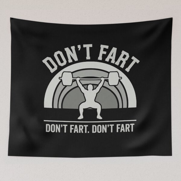 Item preview, Don't Fart Funny Gym Workout Squat Weights Lifting Fitness T-Shirt | Weightlifting Humor Graphic Gift designed and sold by Trendably.