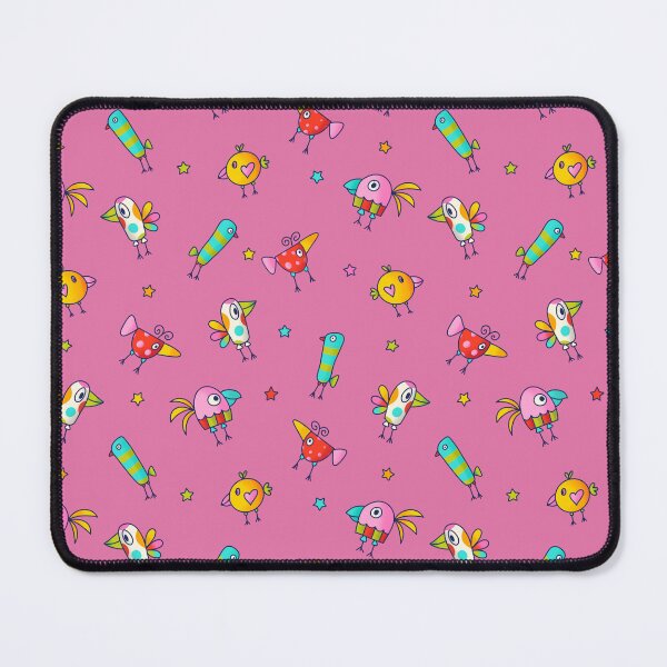 Item preview, Colorful Birds on Pink designed and sold by MissMelsa.