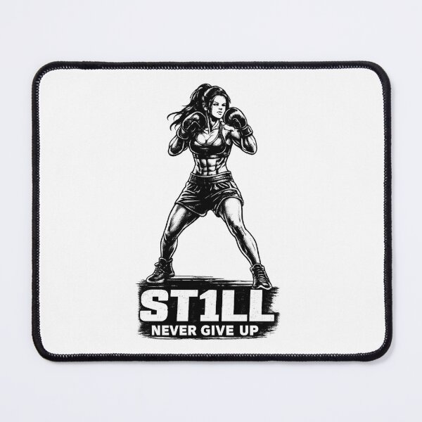 Item preview, ST1LL Never Give Up – Female Boxer Motivation designed and sold by ST1LL ONE.