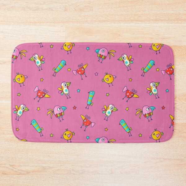 Item preview, Colorful Birds on Pink designed and sold by MissMelsa.