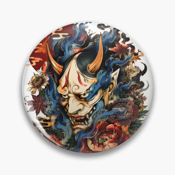Item preview, Spirit Flame Hannya – Japanese Oni Demon Mask Dark Fantasy Art designed and sold by kaxymax.