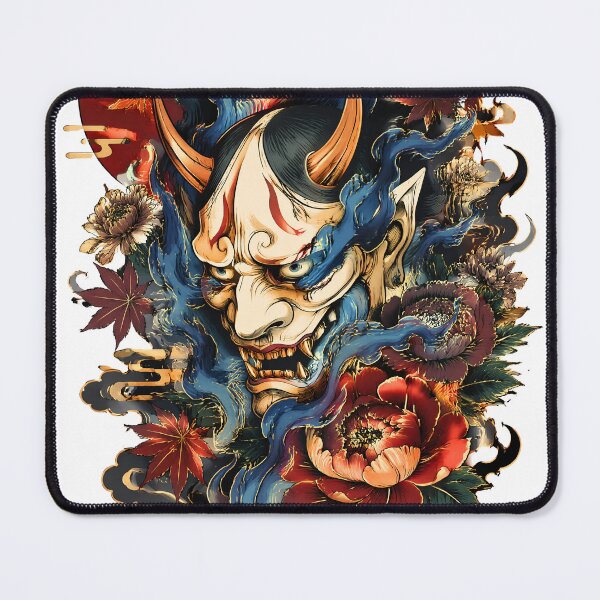 Item preview, Spirit Flame Hannya – Japanese Oni Demon Mask Dark Fantasy Art designed and sold by kaxymax.