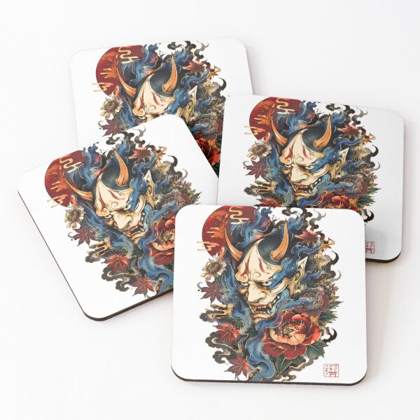 Item preview, Spirit Flame Hannya – Japanese Oni Demon Mask Dark Fantasy Art designed and sold by kaxymax.