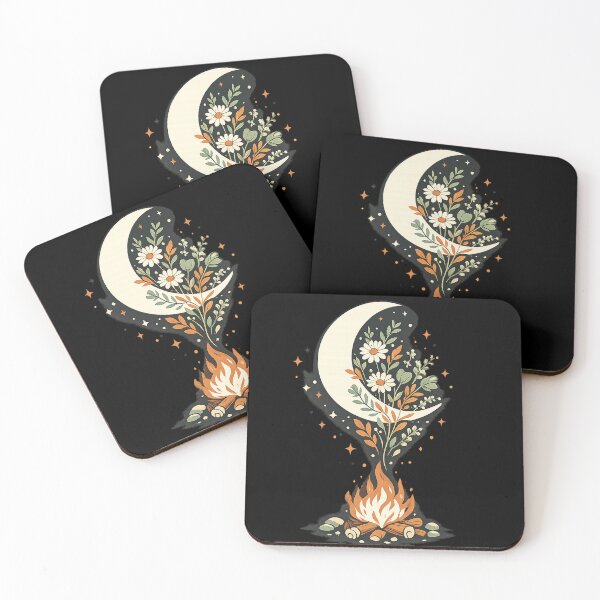 Item preview, Moonlit Wildflower Campfire Vintage Nature & Stargazing Aesthetic designed and sold by teemix.