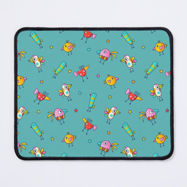 Item preview, Colorful Birds on Teal designed and sold by MissMelsa.