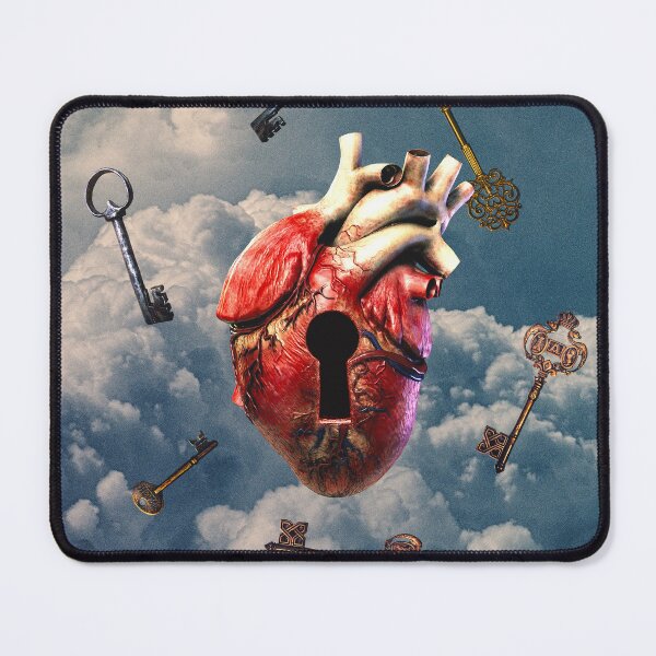 Item preview, A Thousand Unlocks – Surrealist Heart & Floating Keys Art Print designed and sold by seamless.