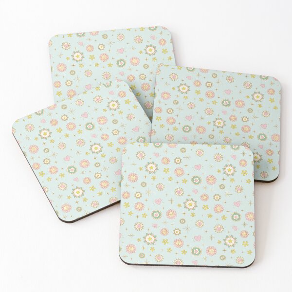 Item preview, Happy Flowers, aqua designed and sold by MissMelsa.
