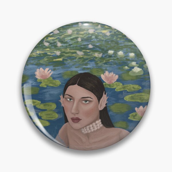 Item preview, Impressionist Monet lily pond mermaid - mermay designed and sold by SorceressApprentice.