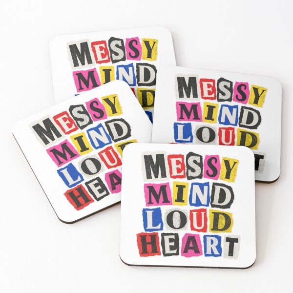 Item preview, Messy Mind Loud Heart – Ransom Letters designed and sold by Spenceless Designz.