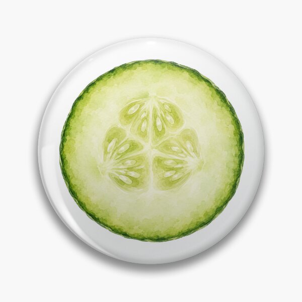 Item preview, Vintage Watercolor Cucumber Slice | Botanical Fruit & Veggie Illustration designed and sold by Ethereal-Rain.