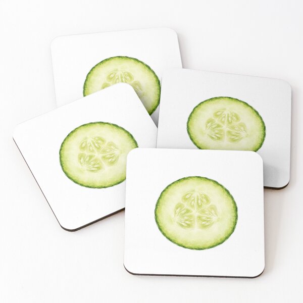 Item preview, Vintage Watercolor Cucumber Slice | Botanical Fruit & Veggie Illustration designed and sold by Ethereal-Rain.