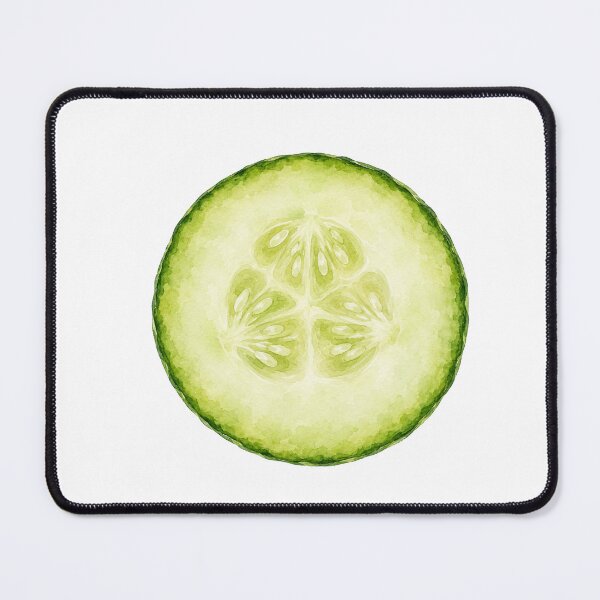 Item preview, Vintage Watercolor Cucumber Slice | Botanical Fruit & Veggie Illustration designed and sold by Ethereal-Rain.