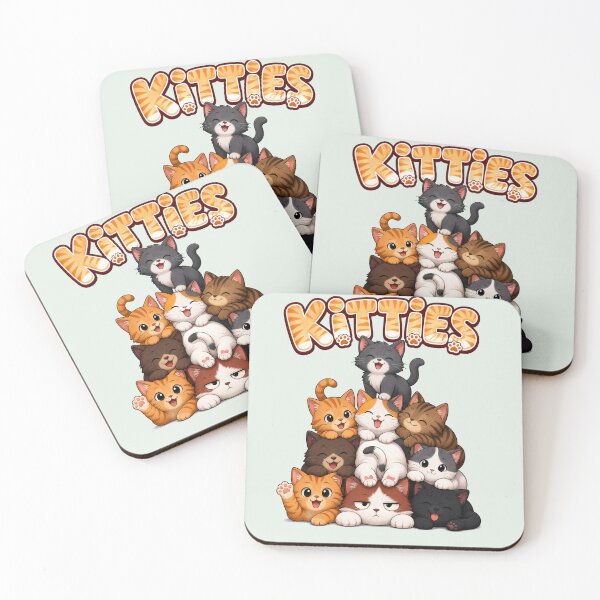Item preview, Cute Kitties Pile - Kawaii Stacked Cats Cute Kitten Squad designed and sold by BLUESKY11a.