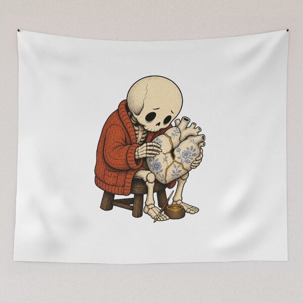 Item preview, Skeleton mending a broken heart designed and sold by Oni  Zuka.