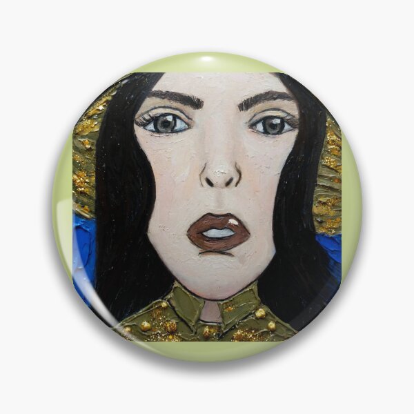 Item preview, Cobalt Empress Impasto Portrait | Gold Texture | Golden Coven Dark Academia designed and sold by Sylwka447.