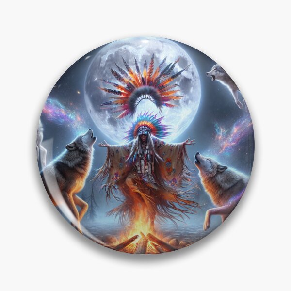Item preview, MYSTICAL SCENE WITH INDIGENOUS designed and sold by Catalina Kate.